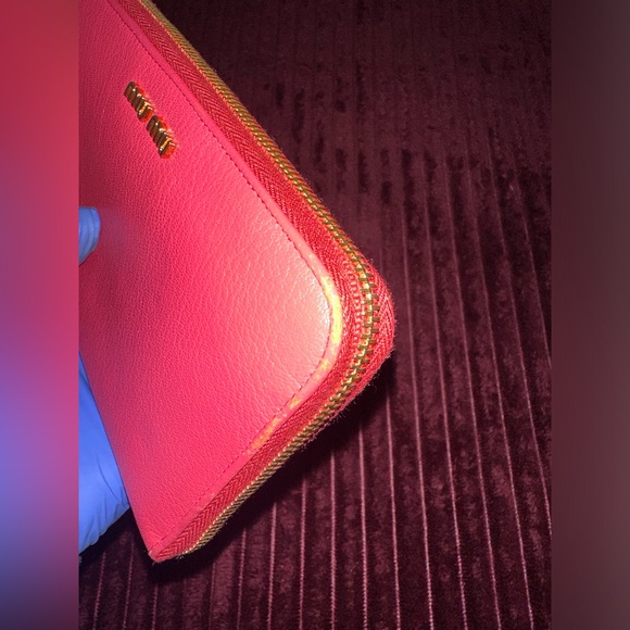 Miu Miu Hot Pink Madras Fragola Long Wallet - Picture 9 of 14